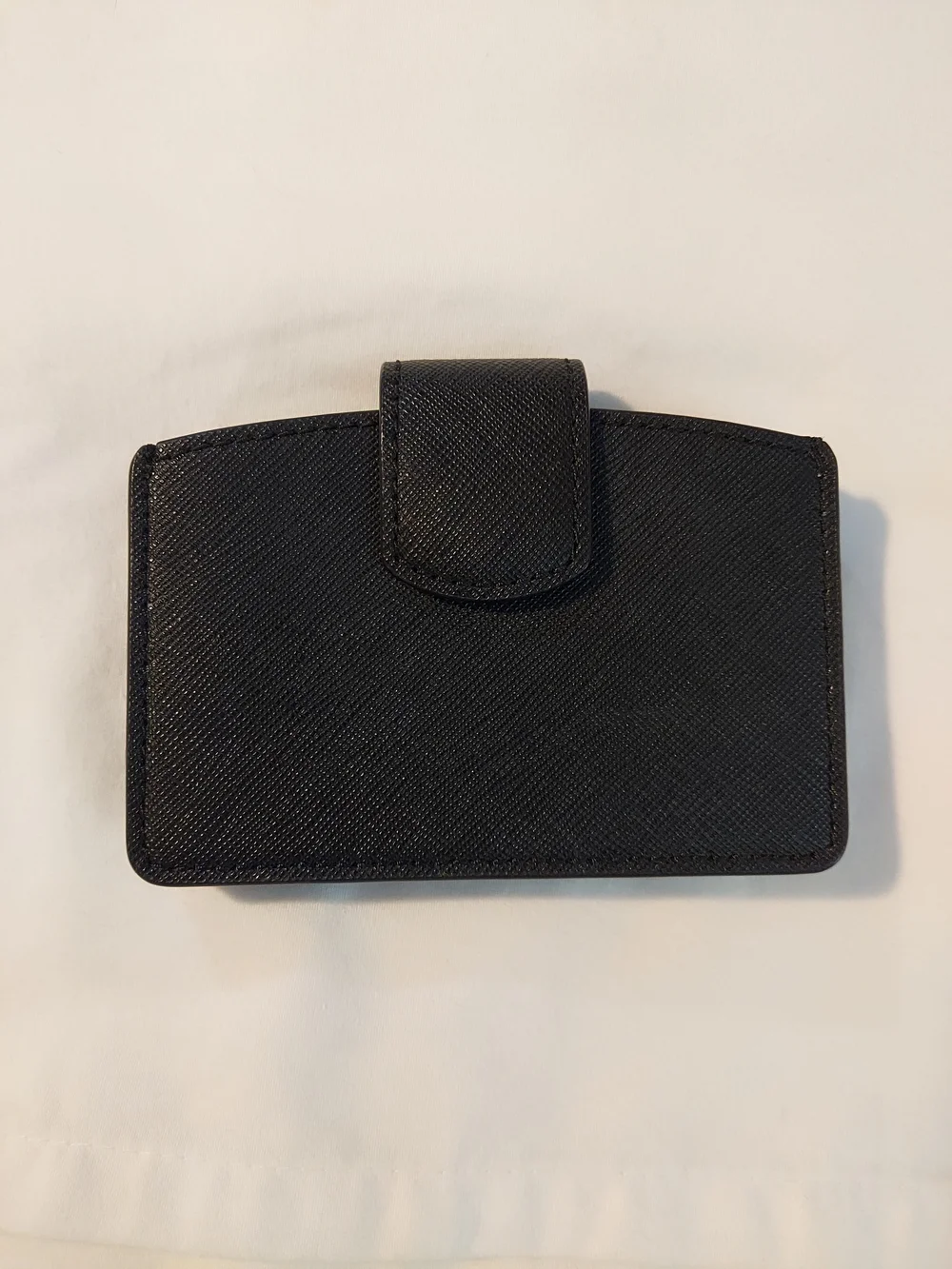 Tory Burch Robinson Saffiano Leather Card Case - Black